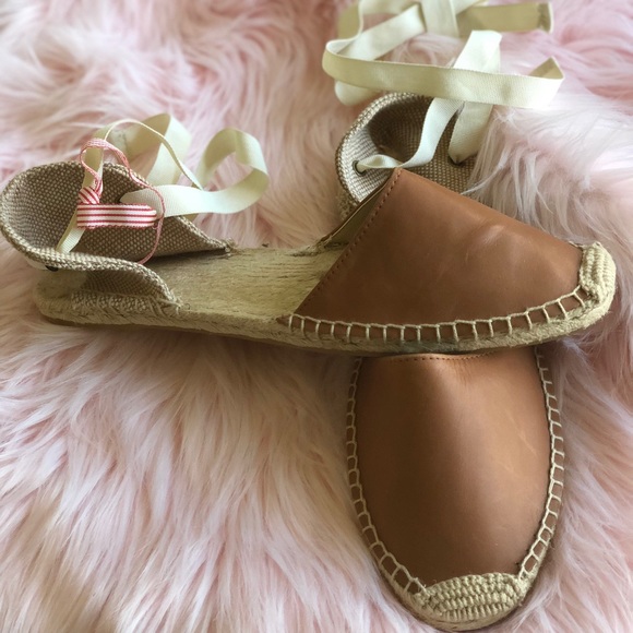🆕 Soludos Leather Tan Sandal Espadrille - Picture 3 of 4